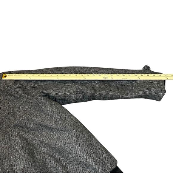 Urban Classics Jacket Coat Mens Size XL Dark Gray Herringbone Wool Blend Warm - Picture 12 of 12